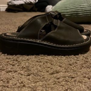 Black Slip-on Sandals